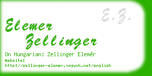 elemer zellinger business card